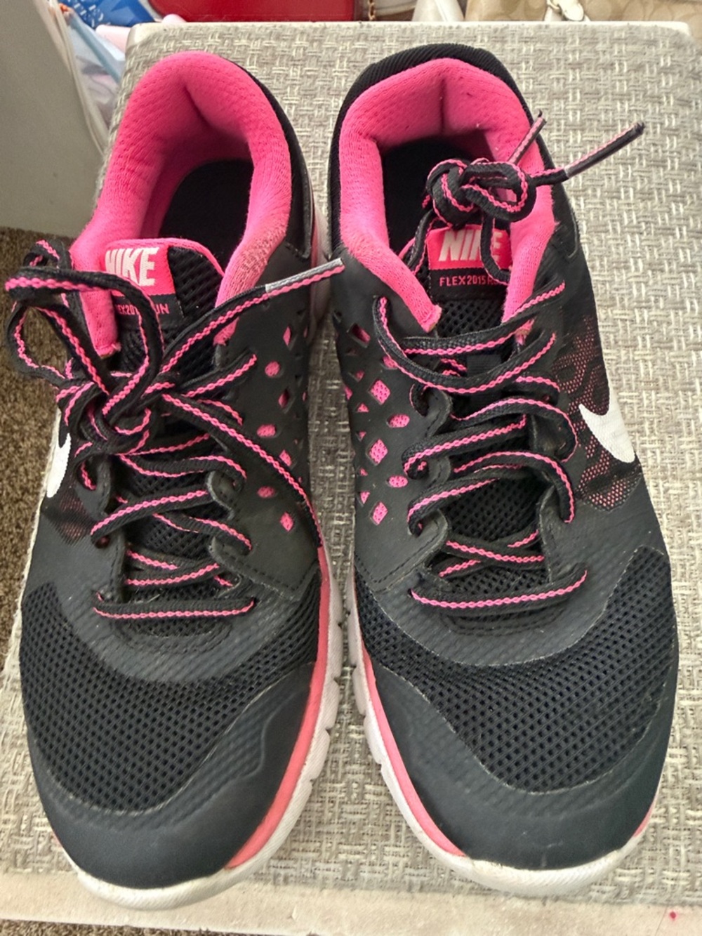 Nike Women’s Black and Pink Athletic Running Shoes